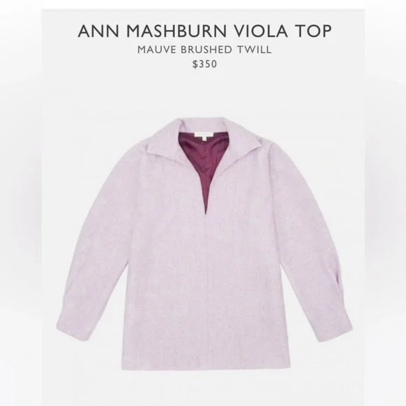 ANN MASHBURN Gray Viola Top - Picture 3 of 6